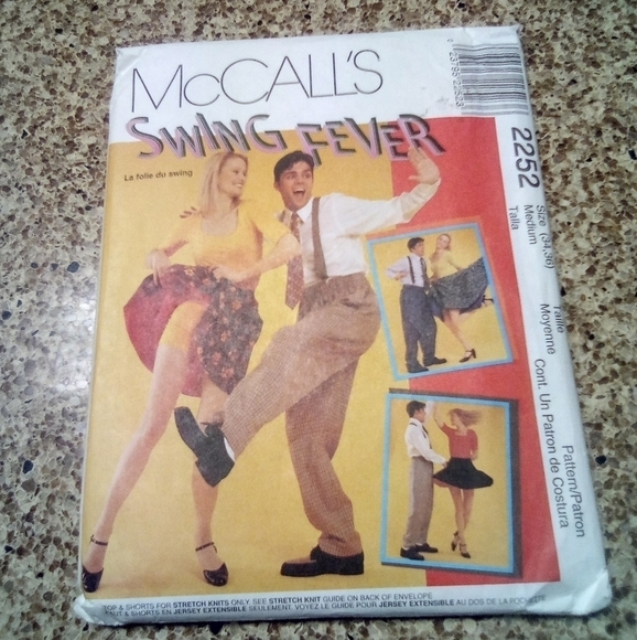 McCall's Pattern 2252 Women's Top Skirt Shorts Men's Pants & Tie Medium 34-36 - Picture 1 of 1